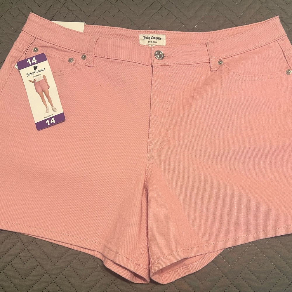 Juicy Couture Pink Shorts – Size 14 – NWT – Cute preppy denim - Picture 2 of 7